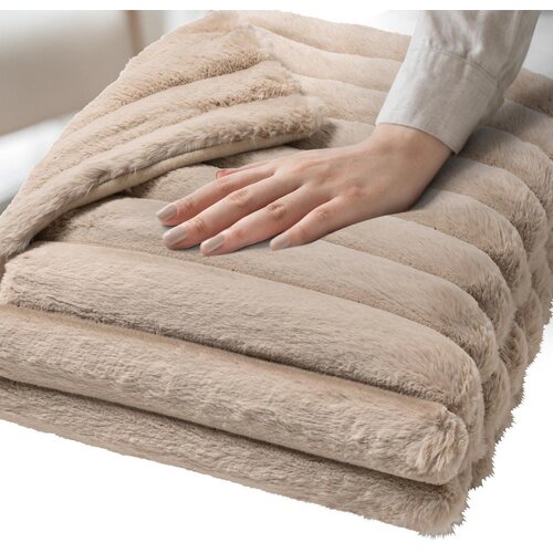 Douceur d int&amp;eacute;rieur Bež odeja iz mikropli&amp;scaron;a 125x150 cm Boudoir &amp;ndash; Slike
