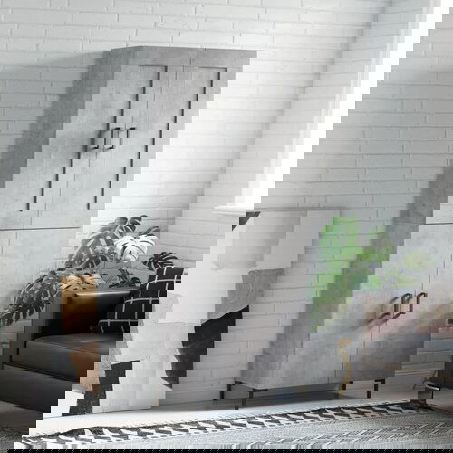 vidaXL Visoka komoda betonsko siva 69,5x34x180 cm inženirski les Cene