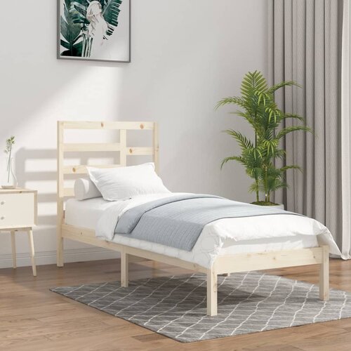 The Living Store Posteljni okvir iz trdnega lesa 90x190 cm - Posteljni Okvir, (21523419) Slike