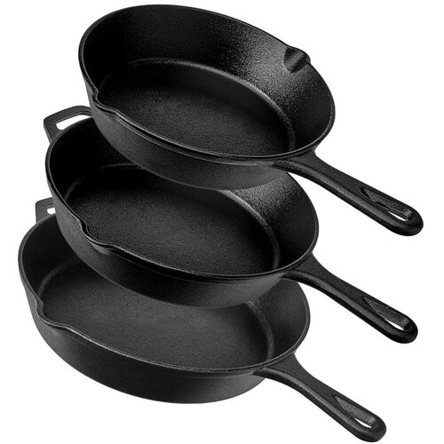 Grill King Cast Iron Outdoor 3v1 set globohih ponev z litim ročajem Slike
