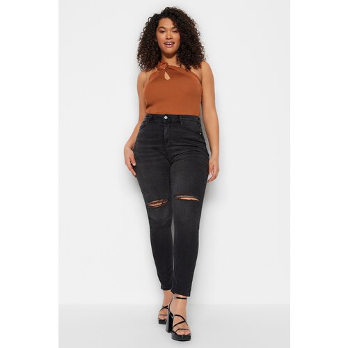 Trendyol Curve Plus Size Jeans - Black - Skinny Slike