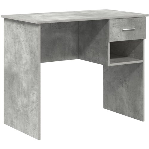 vidaXL Miza s shranjevanjem Betonsko siva 90x49.5x75 cm Lesno predelano Cene