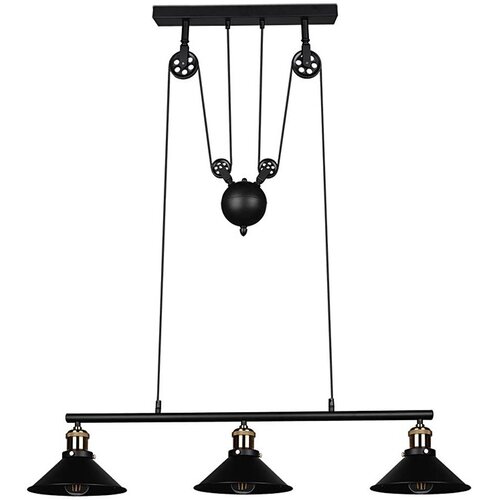 REALITY Luster na sajli POULI 3xE27/40W/230V crna Cene