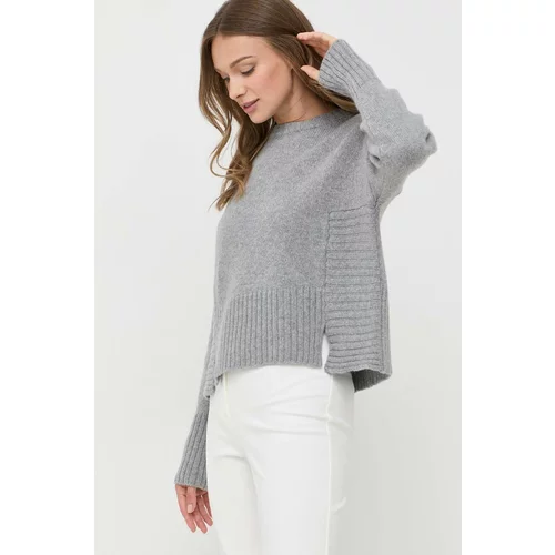 Pinko Vuneni pulover za žene, boja: siva, topli