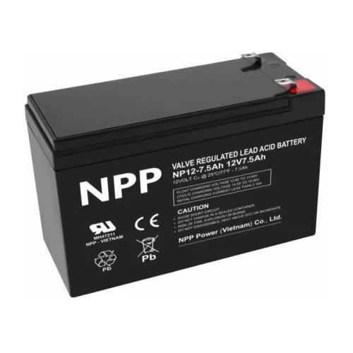UPS Battery NPP NP12V-7.5Ah AGM BATTERY C20=7.5Ah, T1 Cene