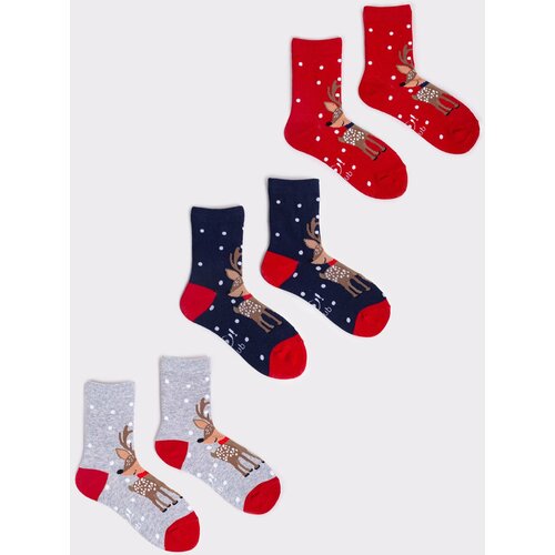 Yoclub Kids's Christmas Socks 3-Pack SKA-X045G-AA00 Cene
