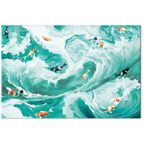 Slika - Fish and waves 120x80 Akustična Cene