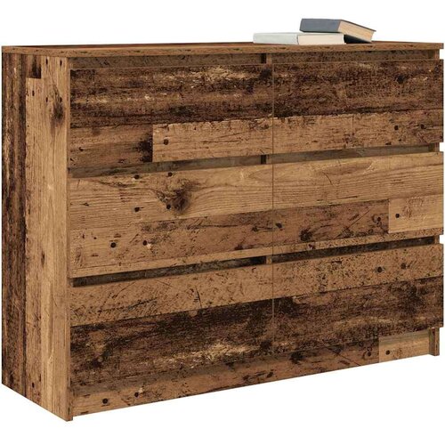 VidaXL Komoda staro drvo 100x35x76 cm od konstruiranog drva Slike