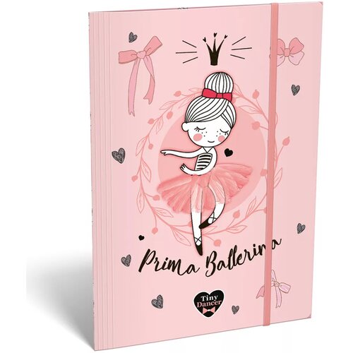 ICO ICO: Lizzysuli Tiny Dancer Ballerina mapa z elastiko A4 Slike