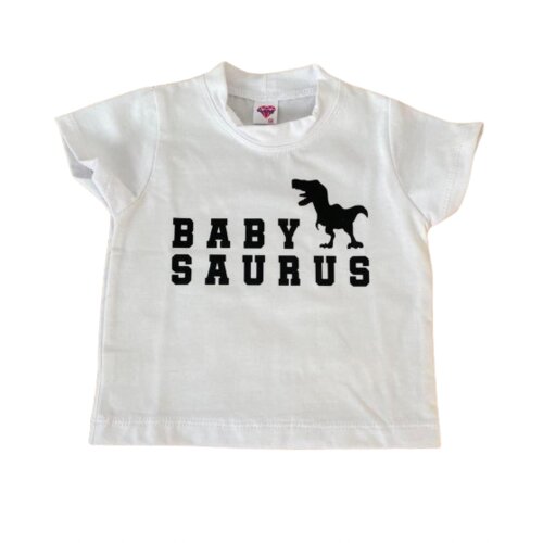 Divars Majica za dečake sa &scaron;tampom Baby saurus, Bela Cene