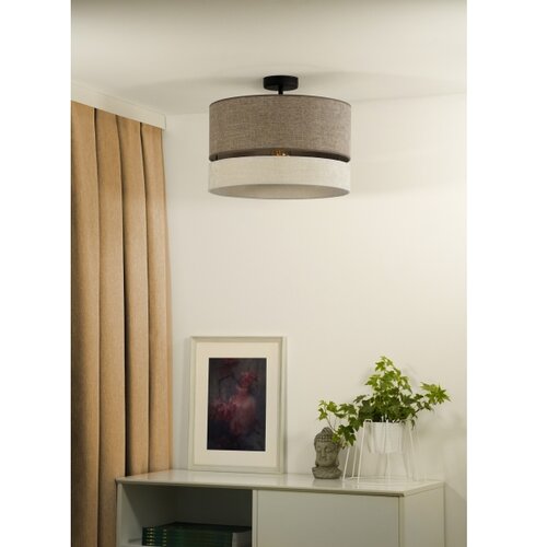  Duolla - Plafonski luster DOUBLE za povr&amp;scaron;insku montažu 1xE27/15W/230V pr. 40 cm braon/siva Slike