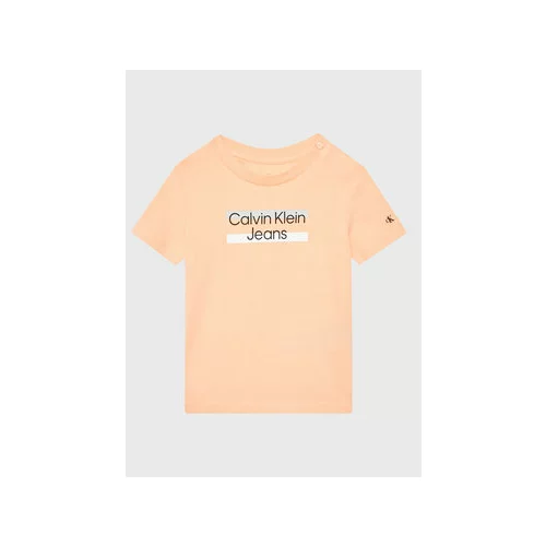 Calvin Klein Jeans Majica Hero Logo IN0IN00068 Oranžna Regular Fit