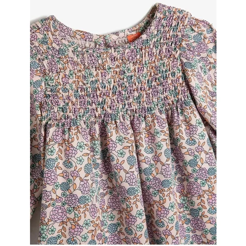 Koton 3smg80051aw Girls' Dress, Pink Patterned