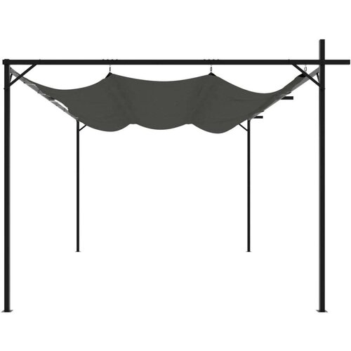 vidaXL Pergola s pomičnim krovom antracit 395x292x230 cm Cene