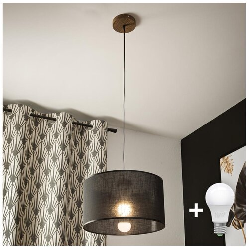  Brilagi - LED luster na sajli ANTHONY 1xE27/60W/230V hrast/orah/crna Cene