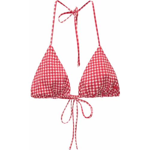 Pull&Bear Bikini zgornji del rdeča / bela