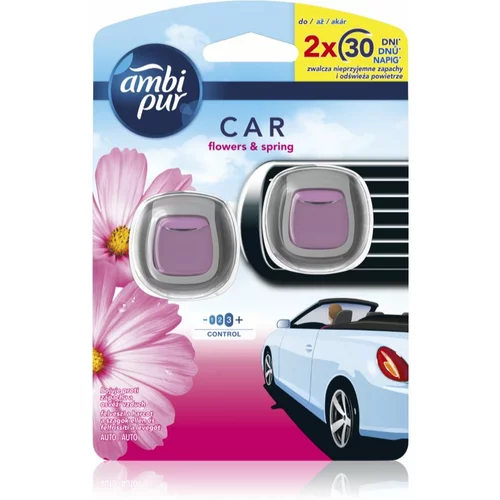 AMBI PUR Car Flowers&Spring osvežilec zraka za v avto 2x2 ml