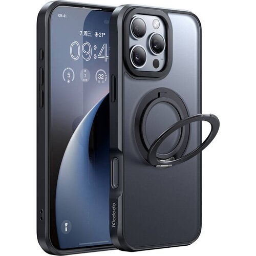 McDodo ETUI PC-4932 MAGSAFE DLA IPHONE 16 PRO Z STOJAKIEM (CZARNE), (5000087767) Cene