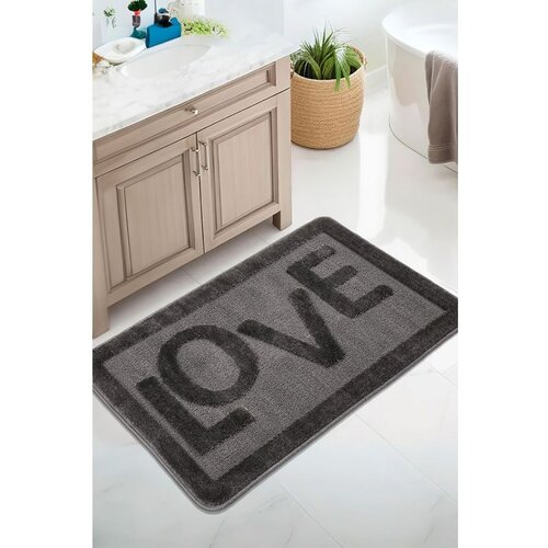 Love anthracite anthracite bathmat Cene