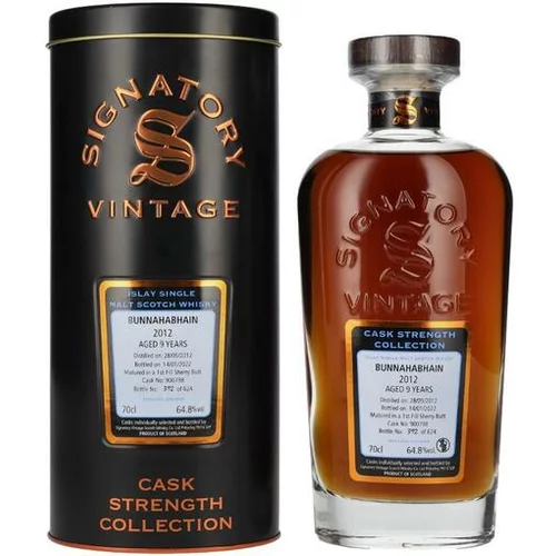 Bunnahabhain škotski whisky Signatory vintage 9 YO 2012 + GB 0,7 l684457-01