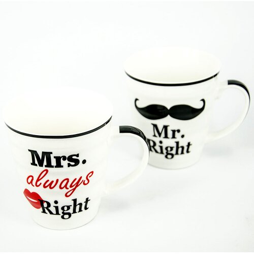  Set &amp;scaron;olja Mr. And Mrs. Right beli Slike