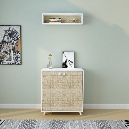 Woody Fashion hasir - L1187 oakwhite hall stand Cene