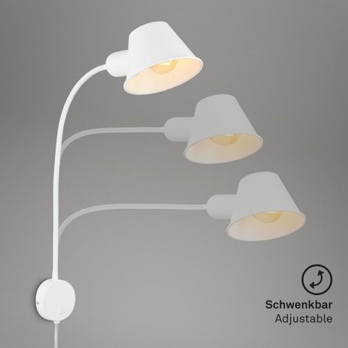 BRILONER 2089-016 - fleksibilna zidna lampa brello 1xE27/10W/230V bela Slike