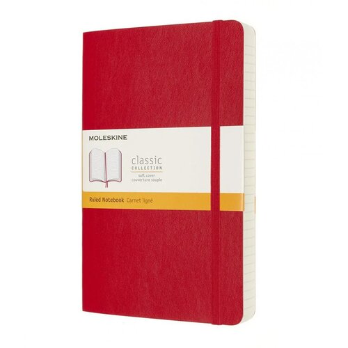 Moleskine Notes LG Expanded Classic, Mek povez, Linije, 400 strana, Crveni Cene