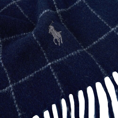 Polo Ralph Lauren &amp;Eacute;charpe r&amp;eacute;versible en laine m&amp;eacute;lang&amp;eacute;e Tamno plava Slike