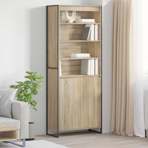 vidaXL Visoki ormari 2 pcs Sonoma 60 x 36 x 300 cm Konstruirano drvo Cene