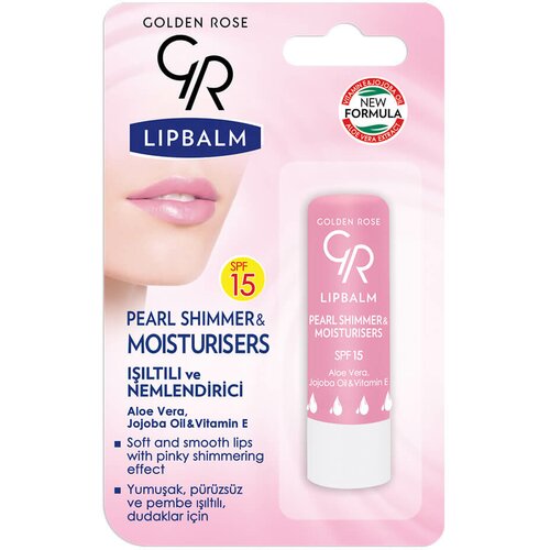 Golden Rose balsam za usne Lip Balm Pearl Shimmer & Moisturizers SPF 15 Slike