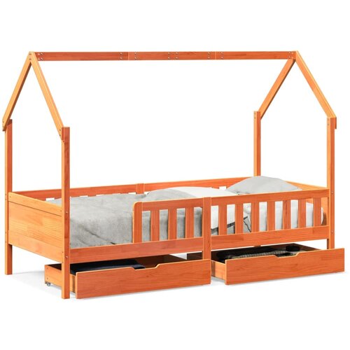 Maison Chic Otroška postelja - Otroški ležaj - Otroški posteljni okvir s predali 90x190 cm trdna borovina, (21698331) Cene