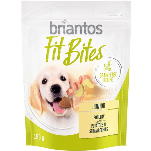 briantos FitBites" Junior - perutnina s krompirjem & jagode - Varčno pakiranje: 3 x 150 g Cijene
