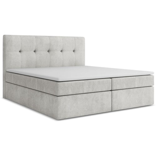 Makamii Boxspring postelja s prostorom za shranjevanje 160x200 cm v srebrni barvi Palta – Cene