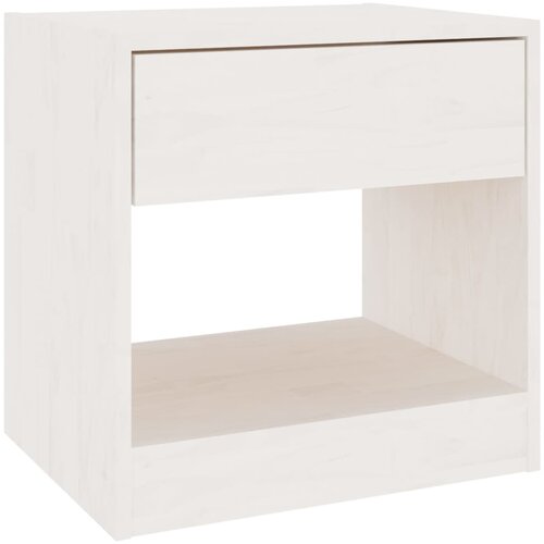 Maison Chic Nočna omarica - Nočna miza bela 40x31x40 cm trdna borovina, (21689808) Cene
