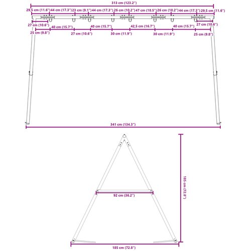 Okvir za vanjsku ljuljačku &amp;Scaron; 341 x V 185 cm Slike