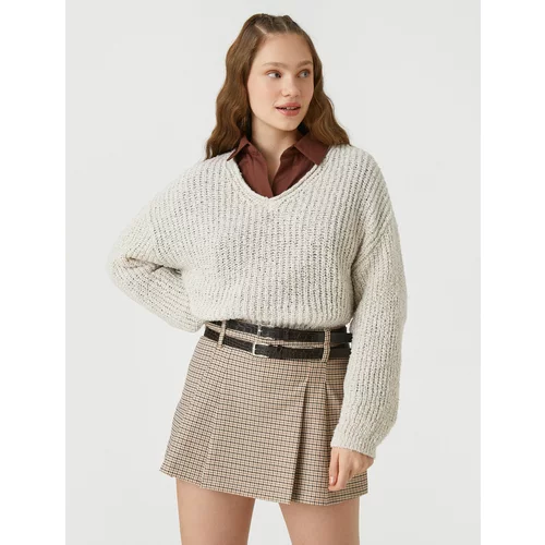 Koton Knit Knitwear Sweater V-Neck Long Sleeve