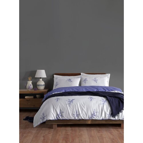 Lessentiel Maison Double Meltem set posteljine, 200x220 cm, bijelo-plava Slike