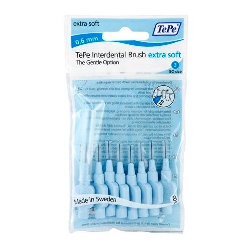 TEPE SWEDEN Extra Soft 0,6 mm zelo tanke medzobne &amp;scaron;četke s premerom 0,6 mm 8 ks unisex Slike