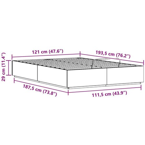  Otoman krevet Bijeli 120 x 190 cm Masivna borovina Slike