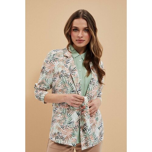 Marisse Tropical Print Jacket L-Mr-3704 White Slike