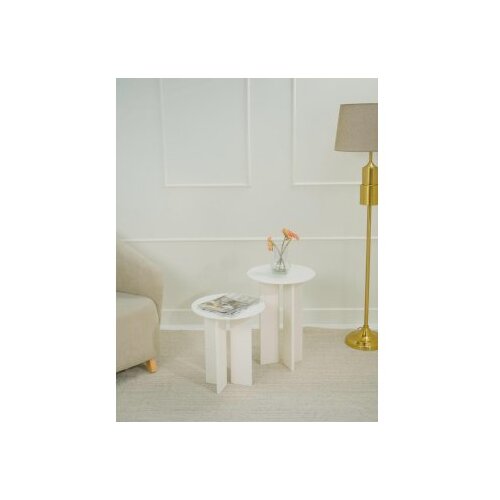 Hanah home set stolova za kafu leo (55 + 45) cream Slike