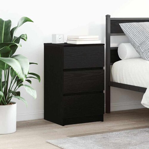  Noćni ormarići s 3 ladice 2 kom crni 39x35x65 cm Cene