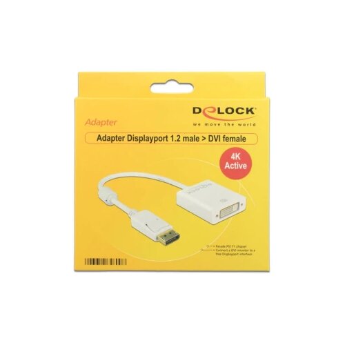 Delock 62600 DisplayPort / DVI adapter [1x mu&scaron;ki konektor DisplayPort - 1x ženski konektor DVI, 24 + 5 polova] bijela 0. Cijene