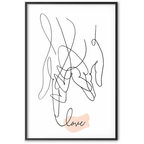  Plakat - Tangled Feelings 21x30 Crni okvir Cijene