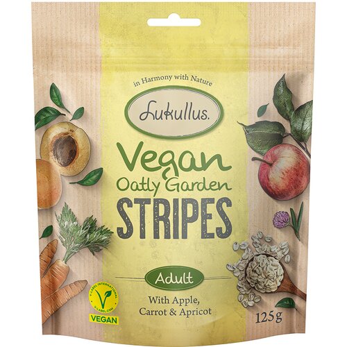 Lukullus Ekonomično pakiranje Vegan Garden Stripes - Jabuke, mrkve i marelice 3 x 125 g Slike