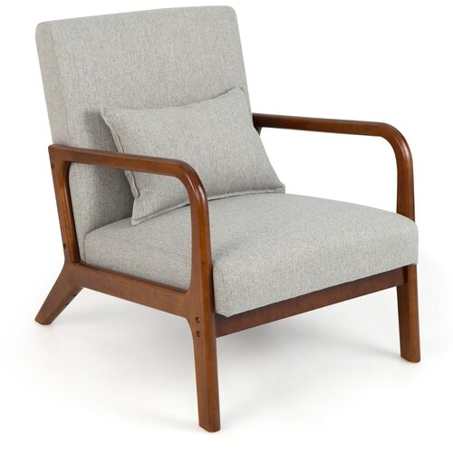 Costway Fotelj z ledveno blazino v vintage slogu, (5000007597) Cene