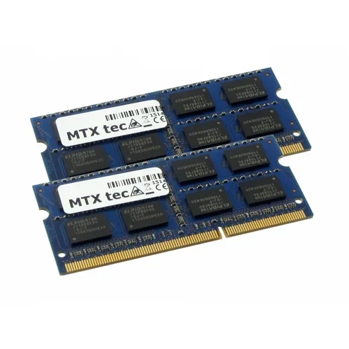 MTXtec 4GB komplet 2x 2GB DDR3 1066MHz SODIMM DDR3 PC3-8500, 204 PIN RAM pomnilnik za prenosnik, (20480559)