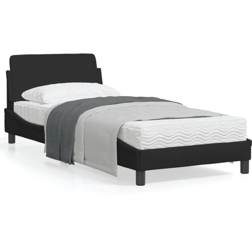 VidaXL Posteljni okvir z vzglavjem črn 80x200 cm blago Slike