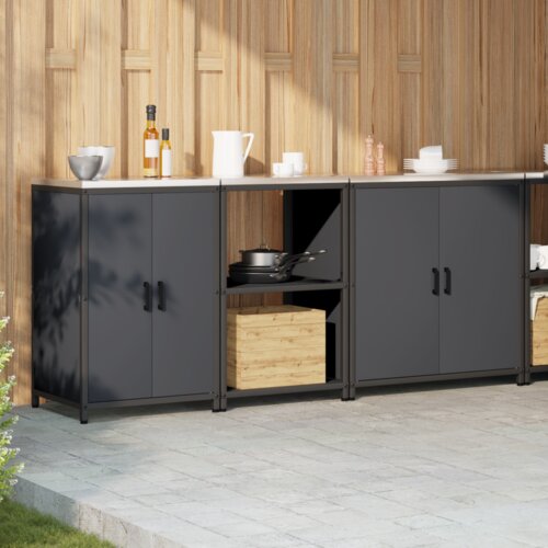 vidaXL Set za kuhinjsku pohranu 3 pcs Antracit 210 x 50 x 92 cm Cijene